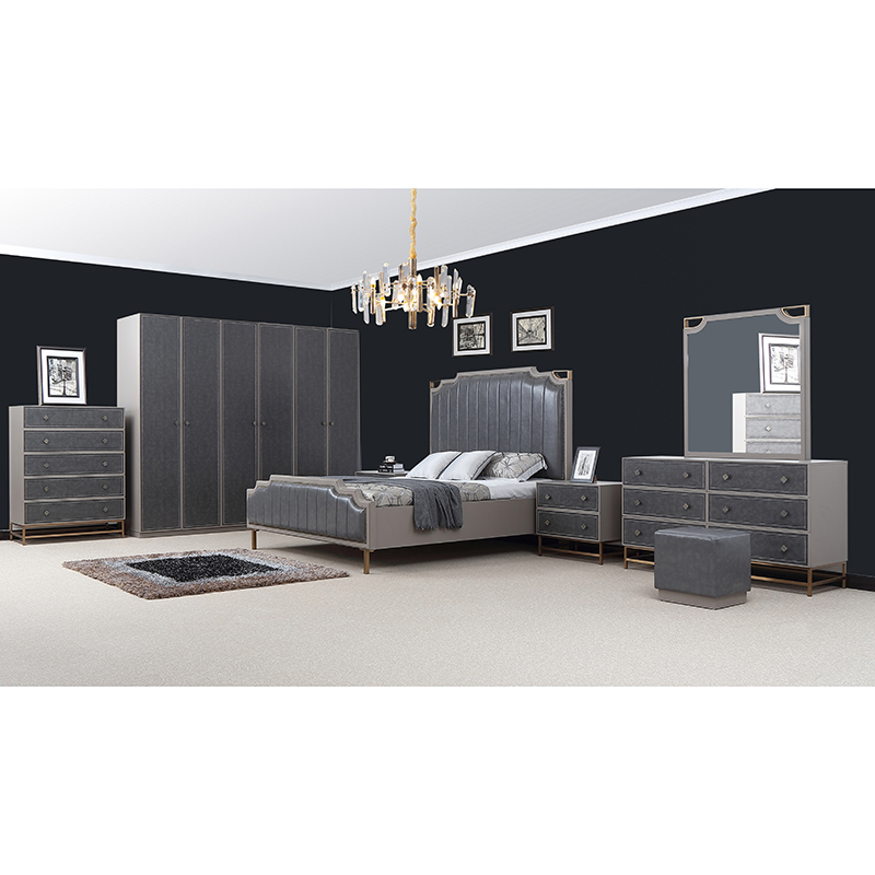 PU Dekoration Schlafzimmermöbel mit Metallfuß
